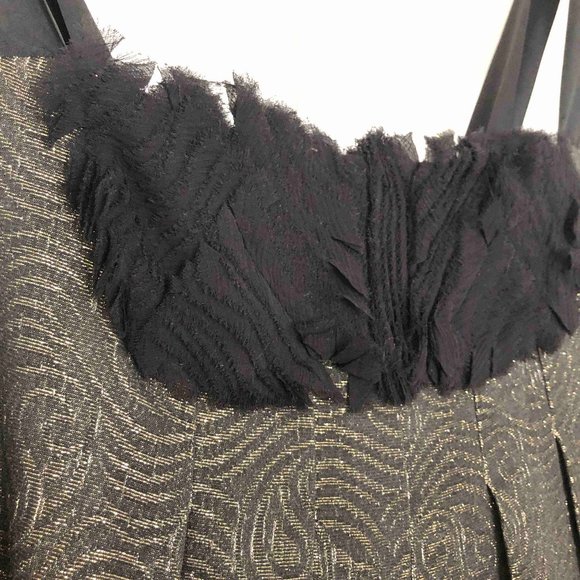 BCBGMaxAzria Quilted Gold Detail Cocktail Dress Size S - Picture 6 of 11